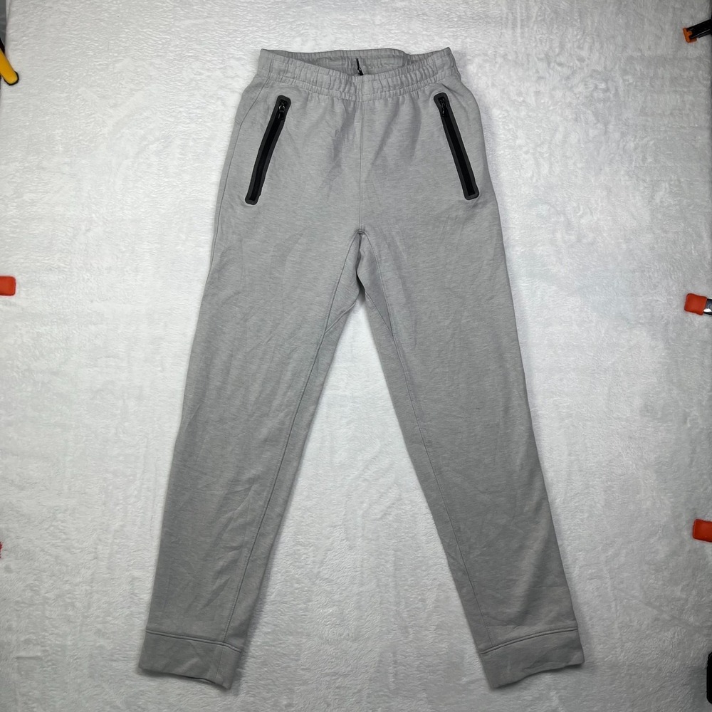 Old Navy Jogger Pants Boys XL Gray Stretch Active Dynamic Fleece Tapered Leg